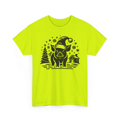 Christmas Pig T-Shirt | Festive Santa Pig Graphic Tee