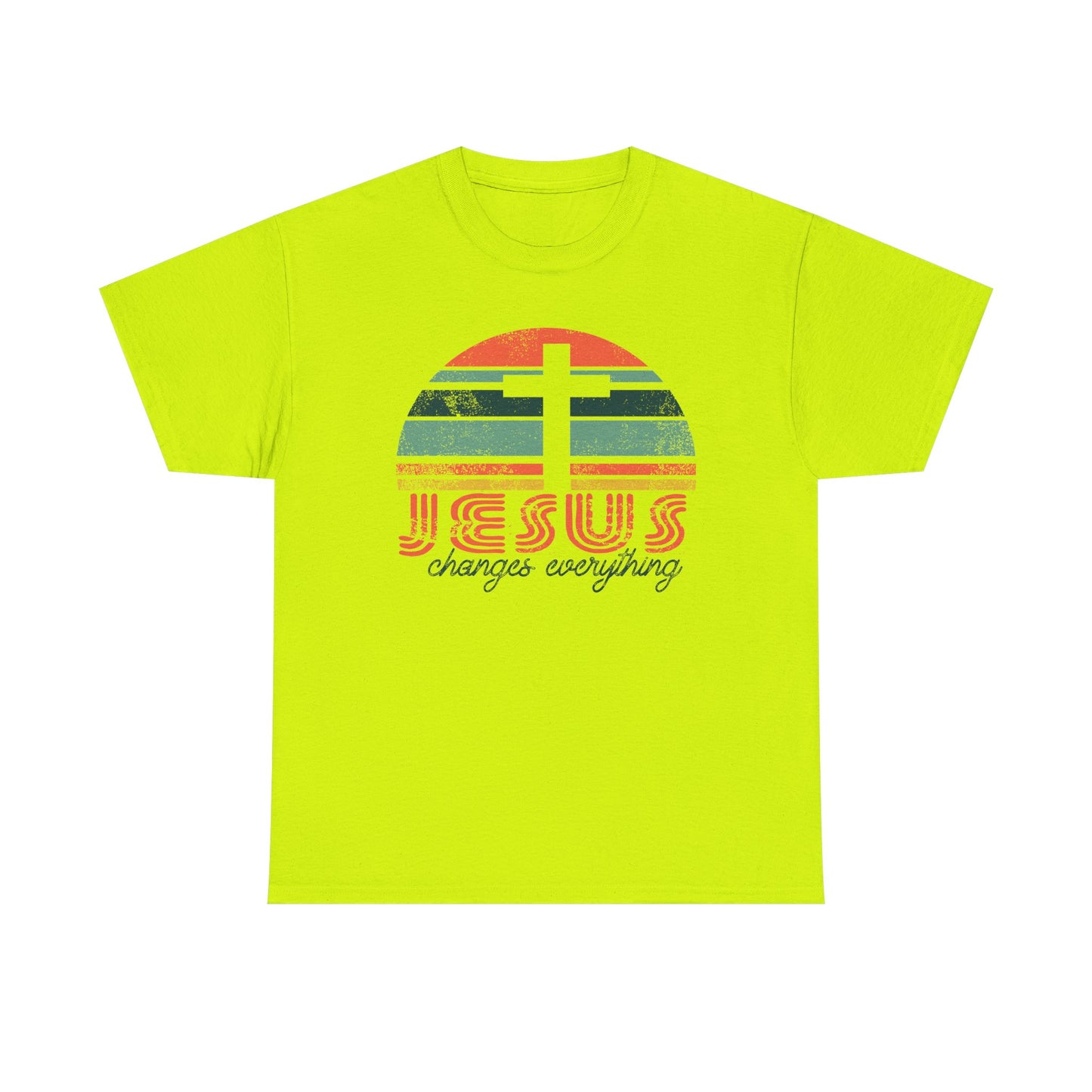 Jesus Changes Everything Tee — Retro Christian Cross Graphic Shirt