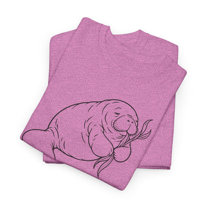 Chubby Mermaid Snack and Nap Manatee T-Shirt