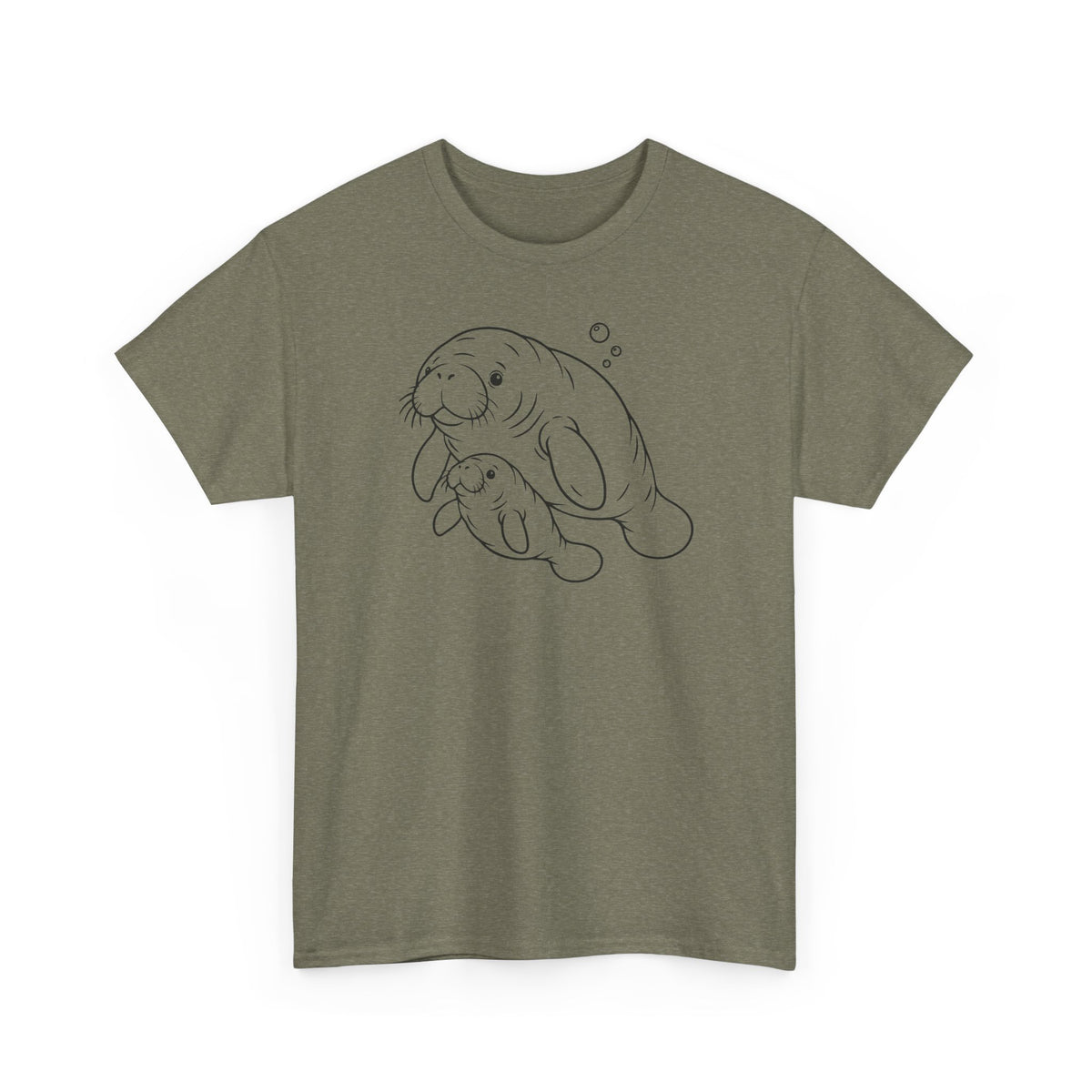 Chubby Mermaid Little Lagoon Family Manatee T-Shirt