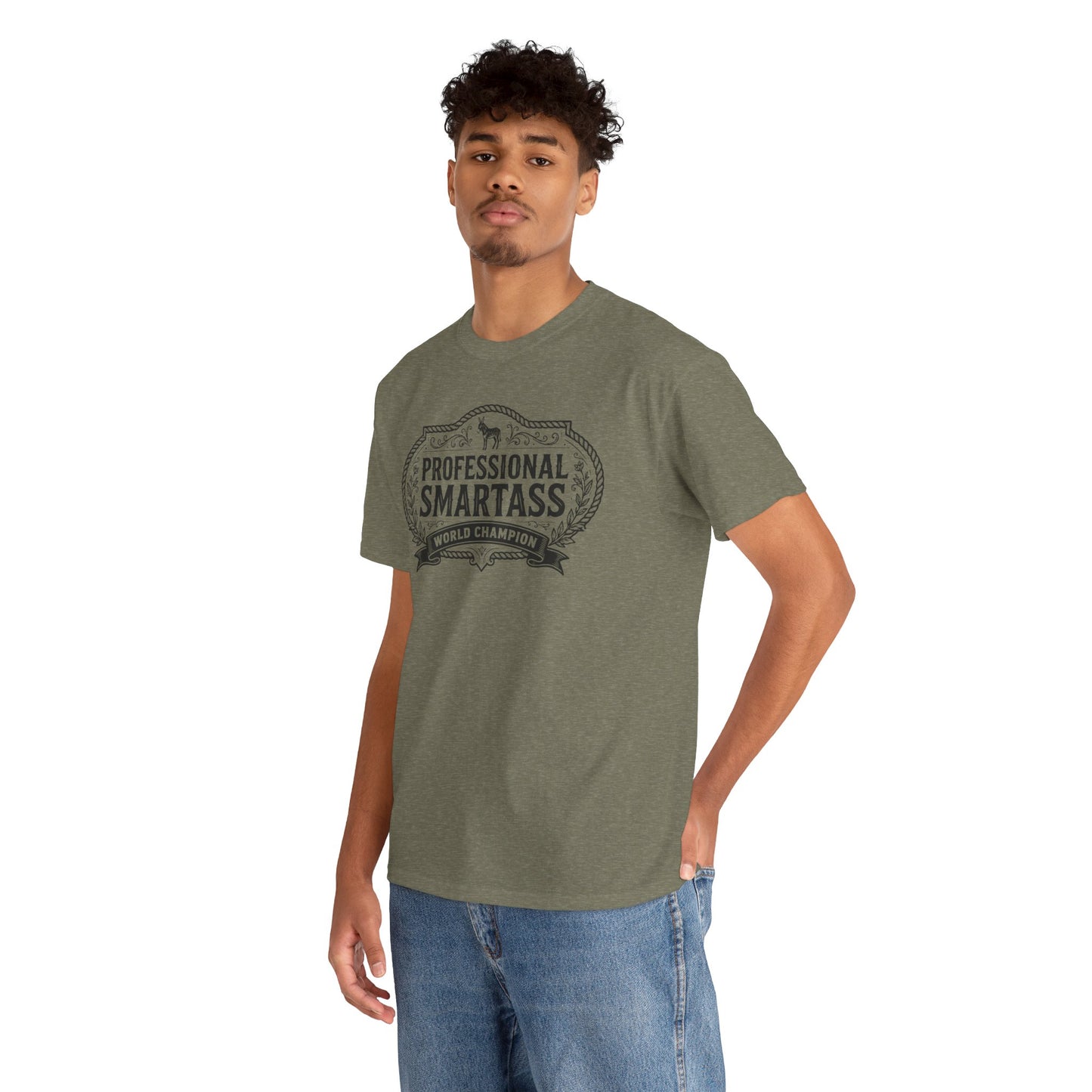 Professional Smartass Tee - 'Professional Smartass World Champion' Funny Graphic T-Shirt