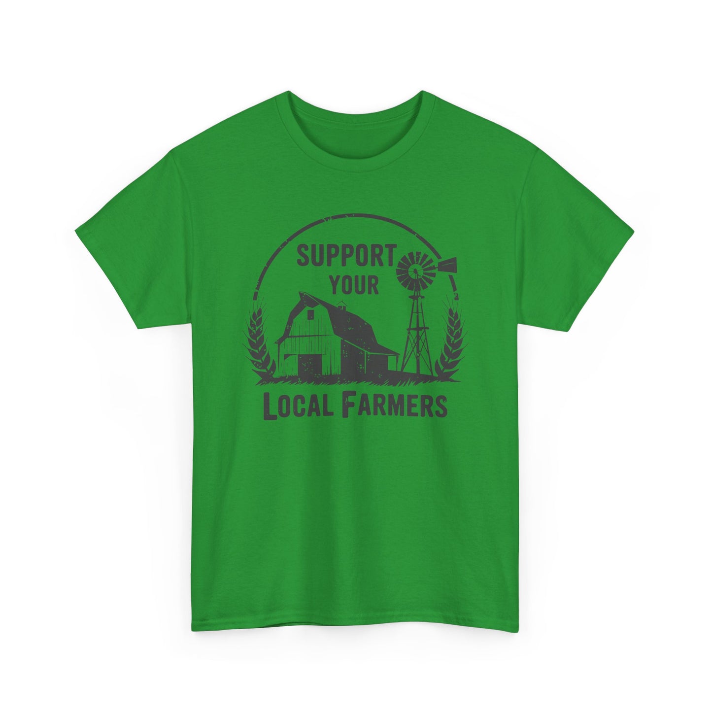 Support Your Local Farmers Tee — Rustic Farmhouse Barn & Windmill T‑Shirt