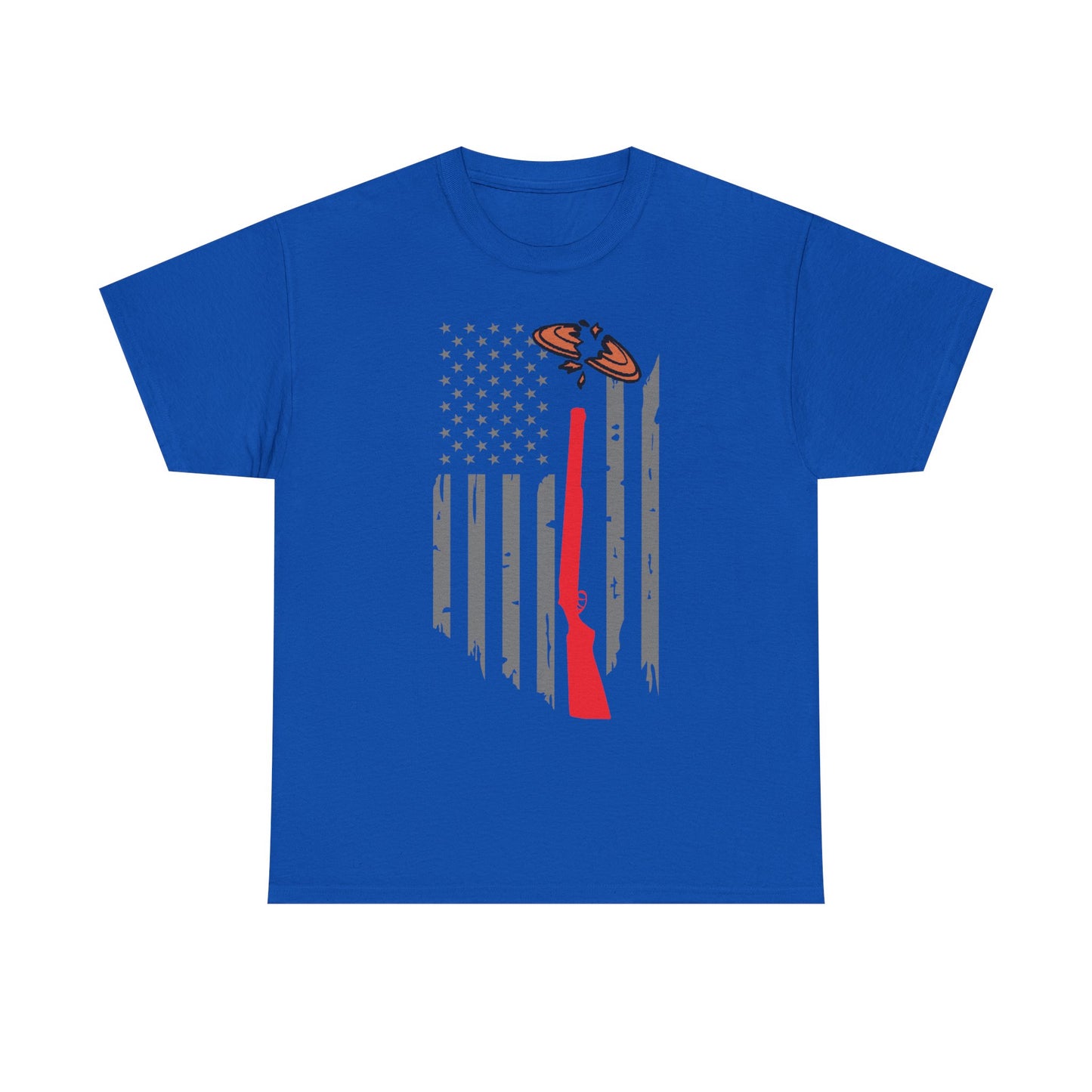 Rifle & Flag Graphic Tee — Patriotic Shooting Hunter Shirt