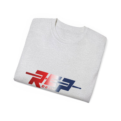 R&P Company Retro Logo Tee - Patriotic Red & Blue Graphic T-Shirt