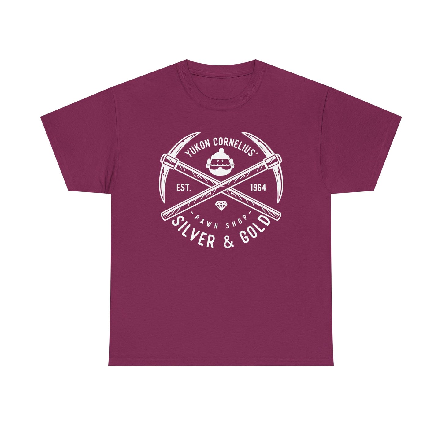 Silver & Gold Mining Graphic Tee — Yukon Pickaxe Logo Shirt