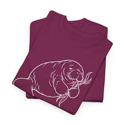 Chubby Mermaid Snack and Nap Manatee T-Shirt