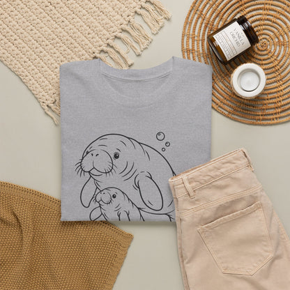 Chubby Mermaid Little Lagoon Family Manatee T-Shirt