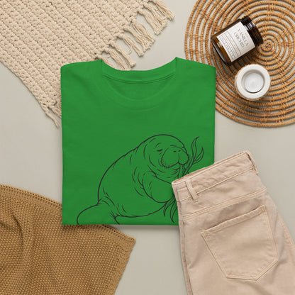 Chubby Mermaid Snack and Nap Manatee T-Shirt