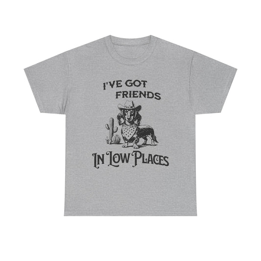 Cowboy Cowgirl Tee — "I've Got Friends In Low Places" Western Graphic T-Shirt