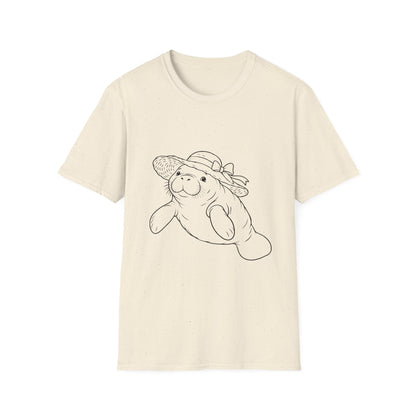 Chubby Mermaid Sunhat Sea Cow Manatee T-Shirt