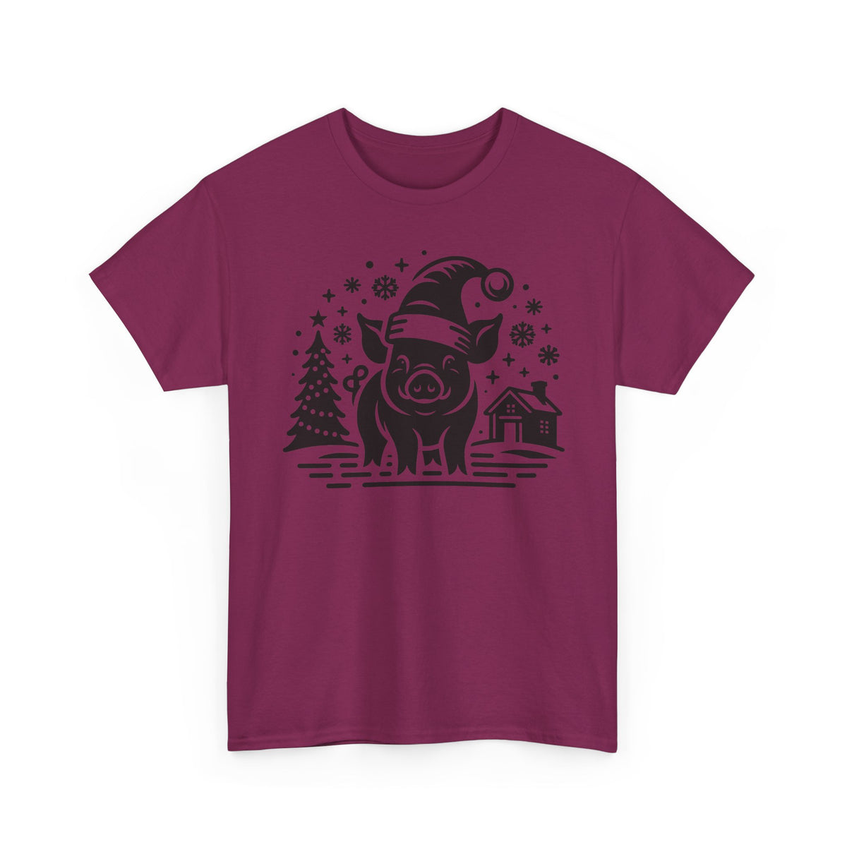 Christmas Pig T-Shirt | Festive Santa Pig Graphic Tee