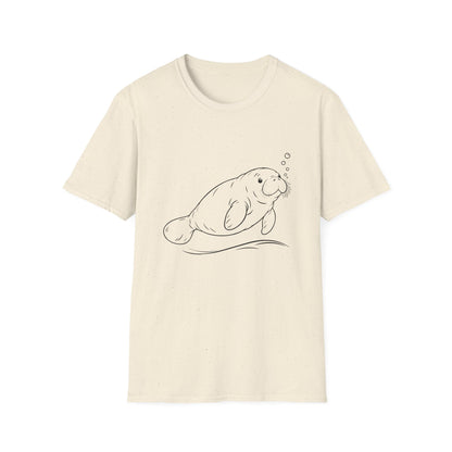 Chubby Mermaid Slow Tide Manatee T-Shirt