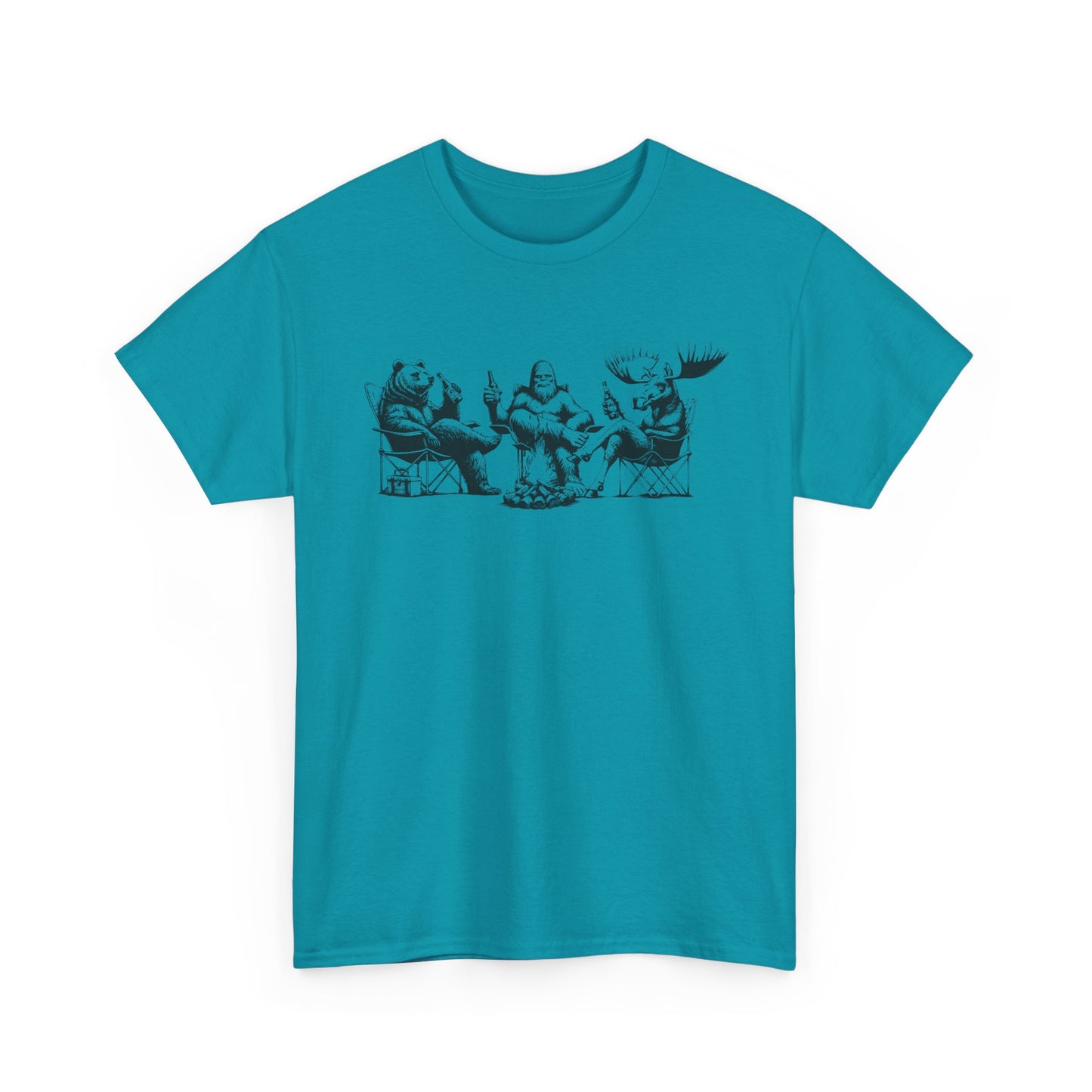 by the Fire T-Shirt — Whimsical Woodland Camping Tee