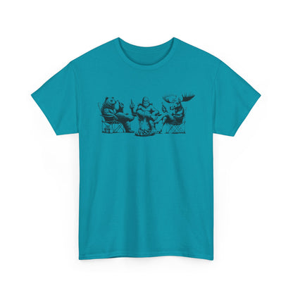 by the Fire T-Shirt — Whimsical Woodland Camping Tee