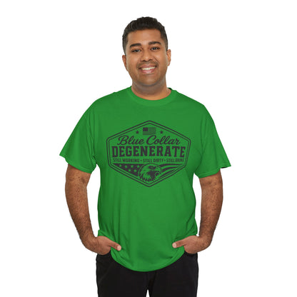 Blue Collar Degenerate T-Shirt — Vintage Workwear Eagle Tee