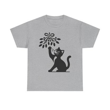Cat Playing With Mistletoe Tee