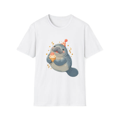 Chubby Mermaid Party at the Sandbar Manatee T-Shirt