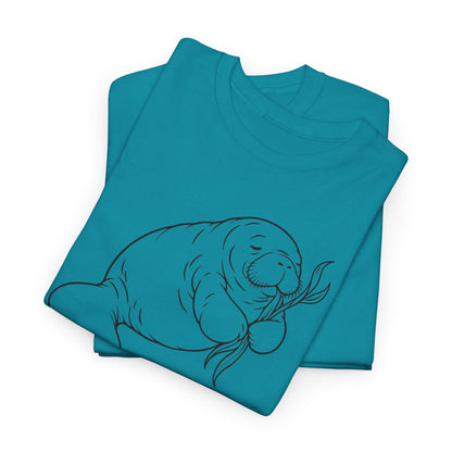 Chubby Mermaid Snack and Nap Manatee T-Shirt