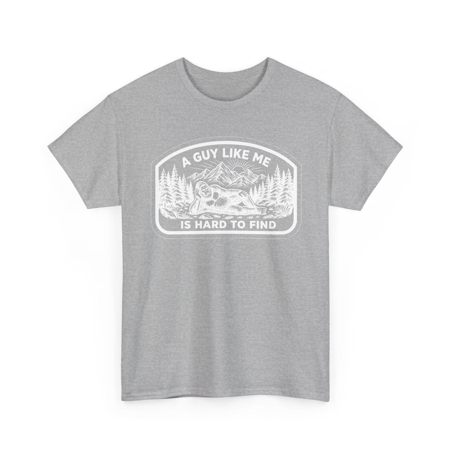 A Guy Like Me Is Hard to Find T-Shirt — Vintage Outdoors Fishing Tee -White