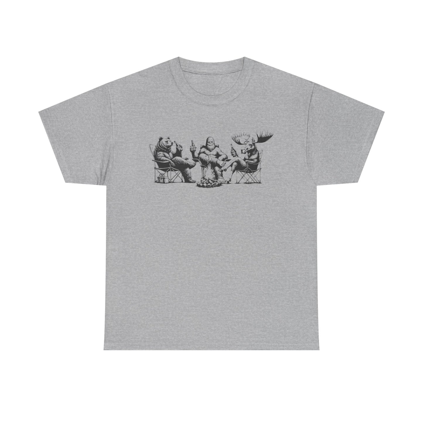 by the Fire T-Shirt — Whimsical Woodland Camping Tee