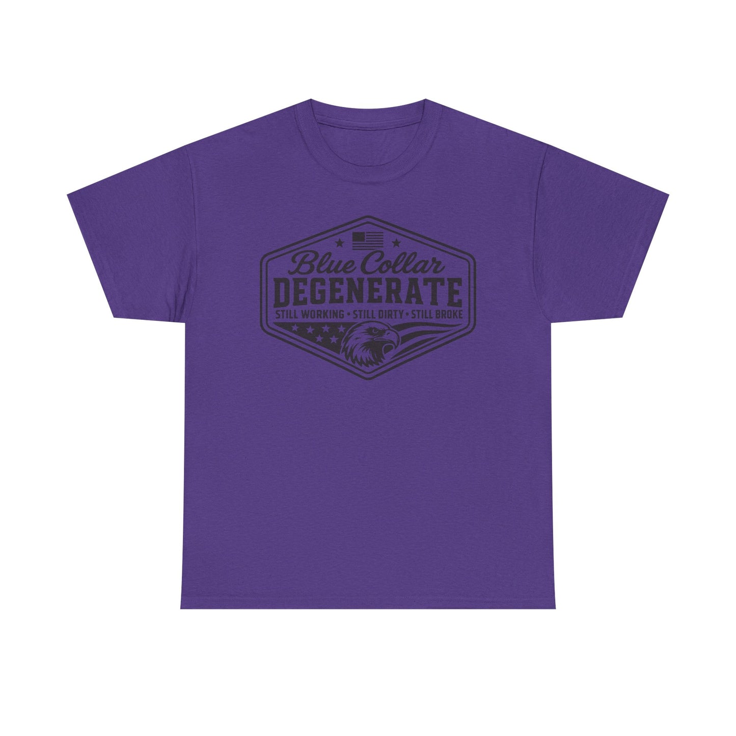 Blue Collar Degenerate T-Shirt — Vintage Workwear Eagle Tee