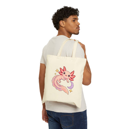 Axolotl Starry Swimmer Tote Bag