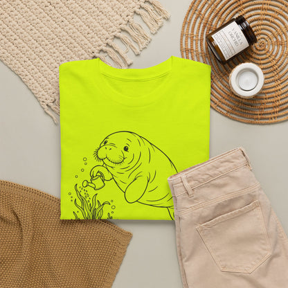 Chubby Mermaid Ocean Gardener Manatee T-Shirt