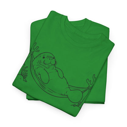 Chubby Mermaid Hammock Holiday Manatee T-Shirt