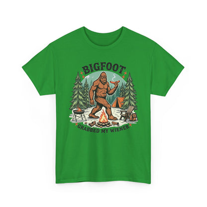 Bigfoot Grabbed My Wiener T-Shirt | Funny Camping Tee
