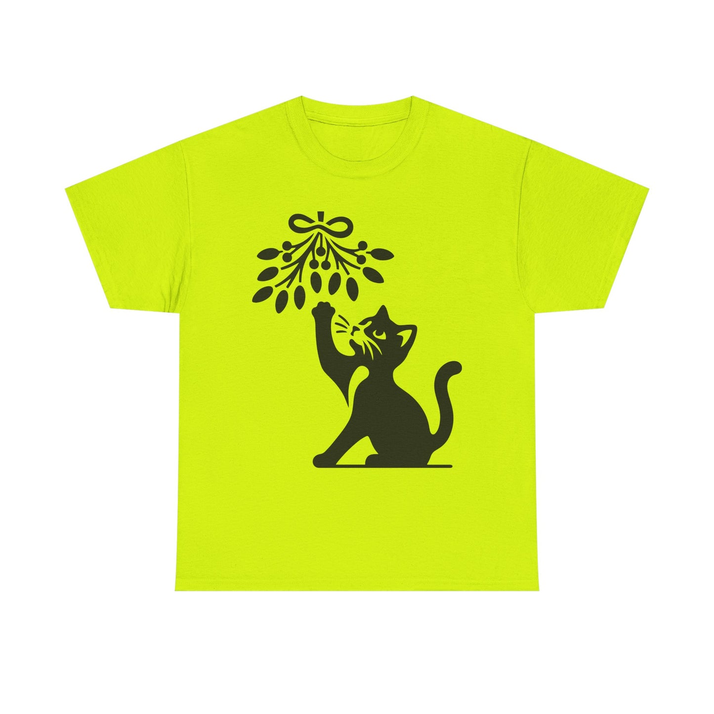 Cat Playing With Mistletoe Tee
