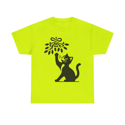 Cat Playing With Mistletoe Tee