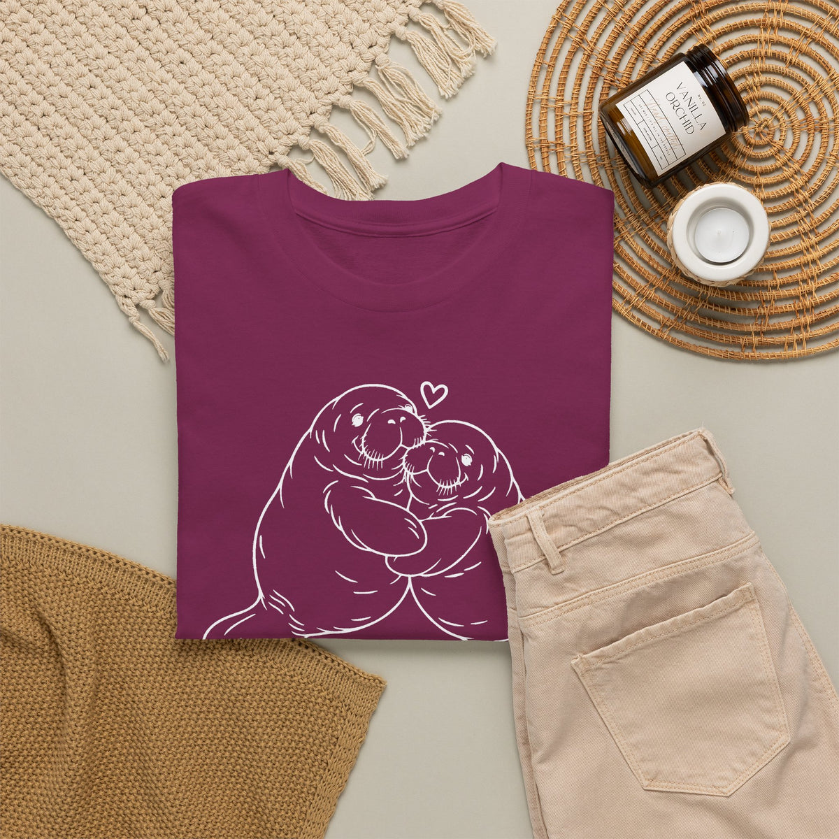 Chubby Mermaid Big Hug Lagoon Manatee T-Shirt