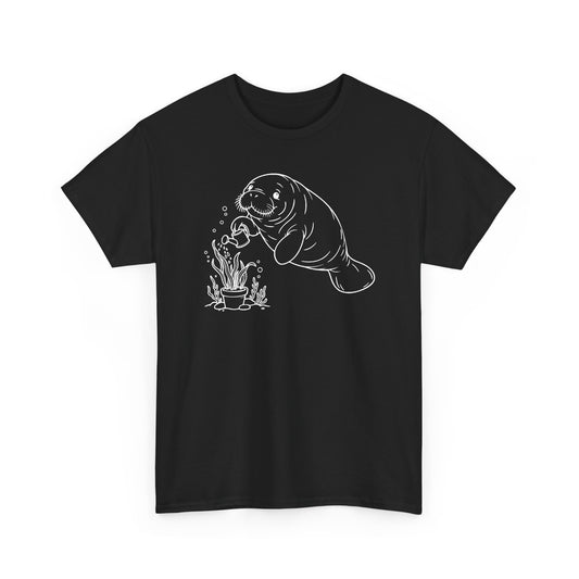 Chubby Mermaid Ocean Gardener Manatee T-Shirt