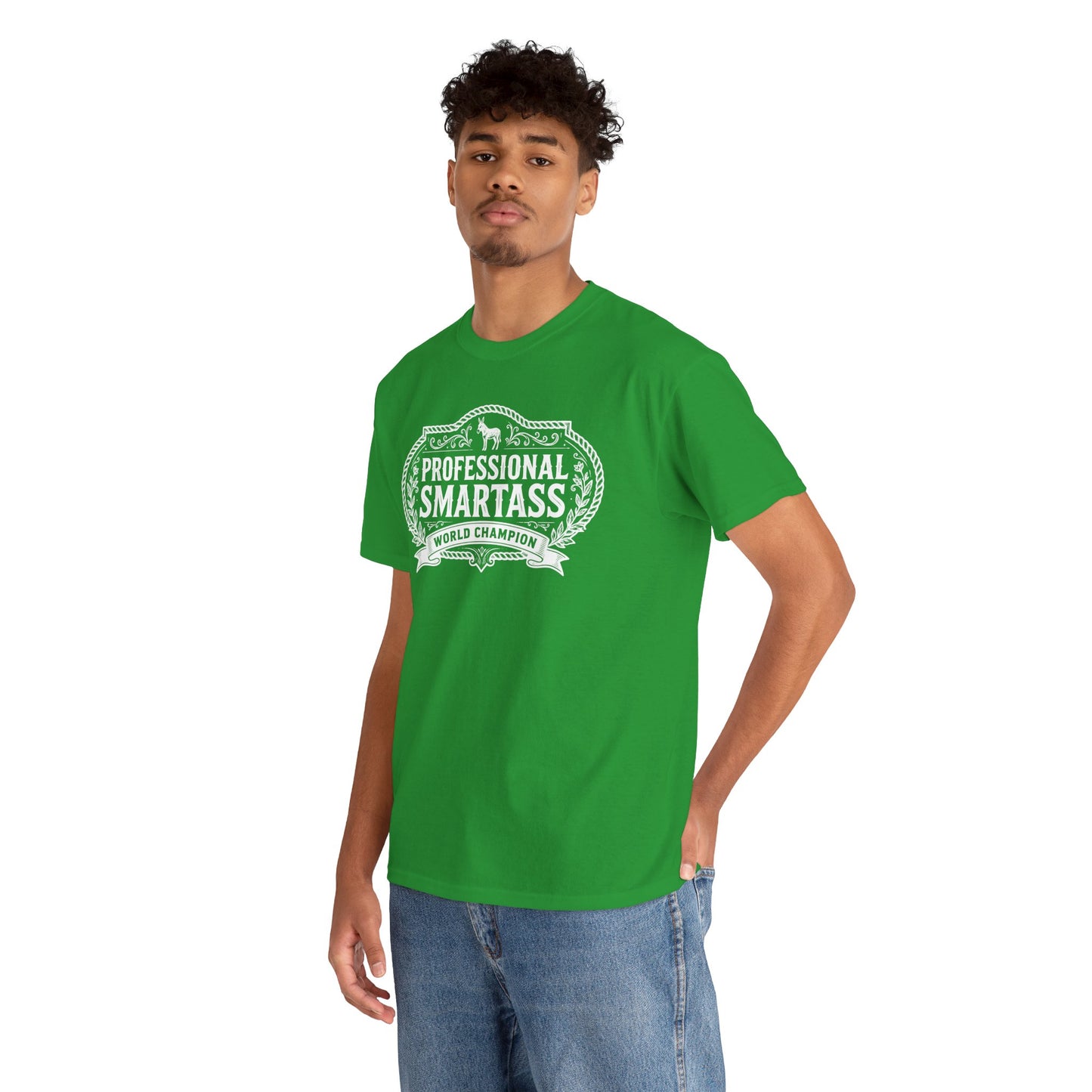 Professional Smartass Tee white - 'Professional Smartass World Champion' Funny Graphic T-Shirt