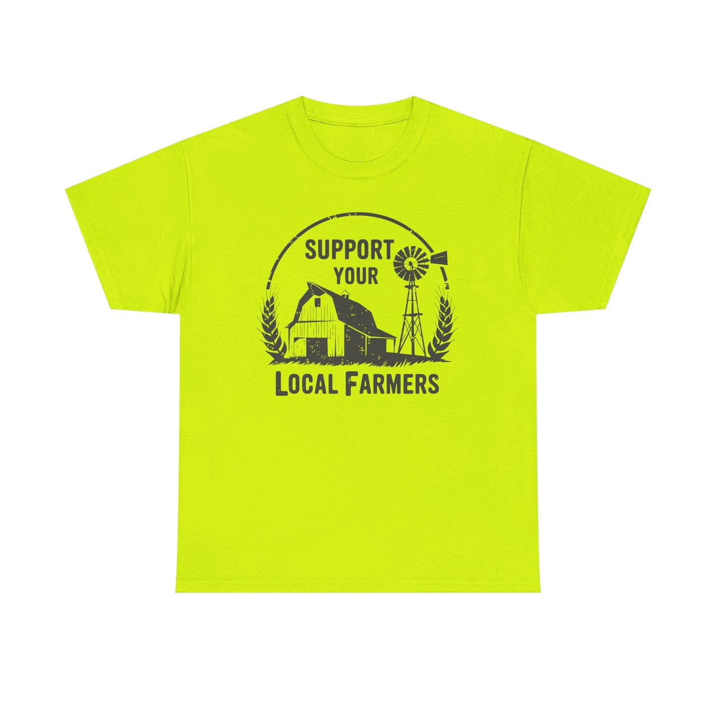 Support Your Local Farmers Tee — Rustic Farmhouse Barn & Windmill T‑Shirt