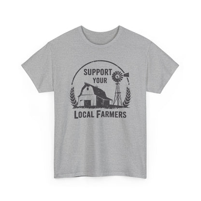 Support Your Local Farmers Tee — Rustic Farmhouse Barn & Windmill T‑Shirt