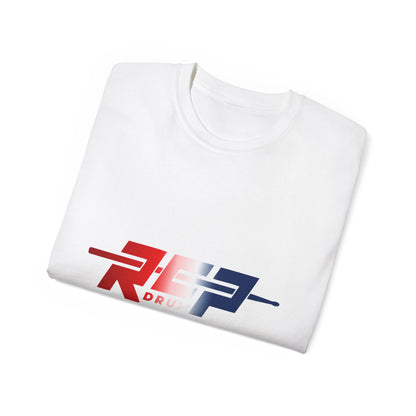 R&P Company Retro Logo Tee - Patriotic Red & Blue Graphic T-Shirt