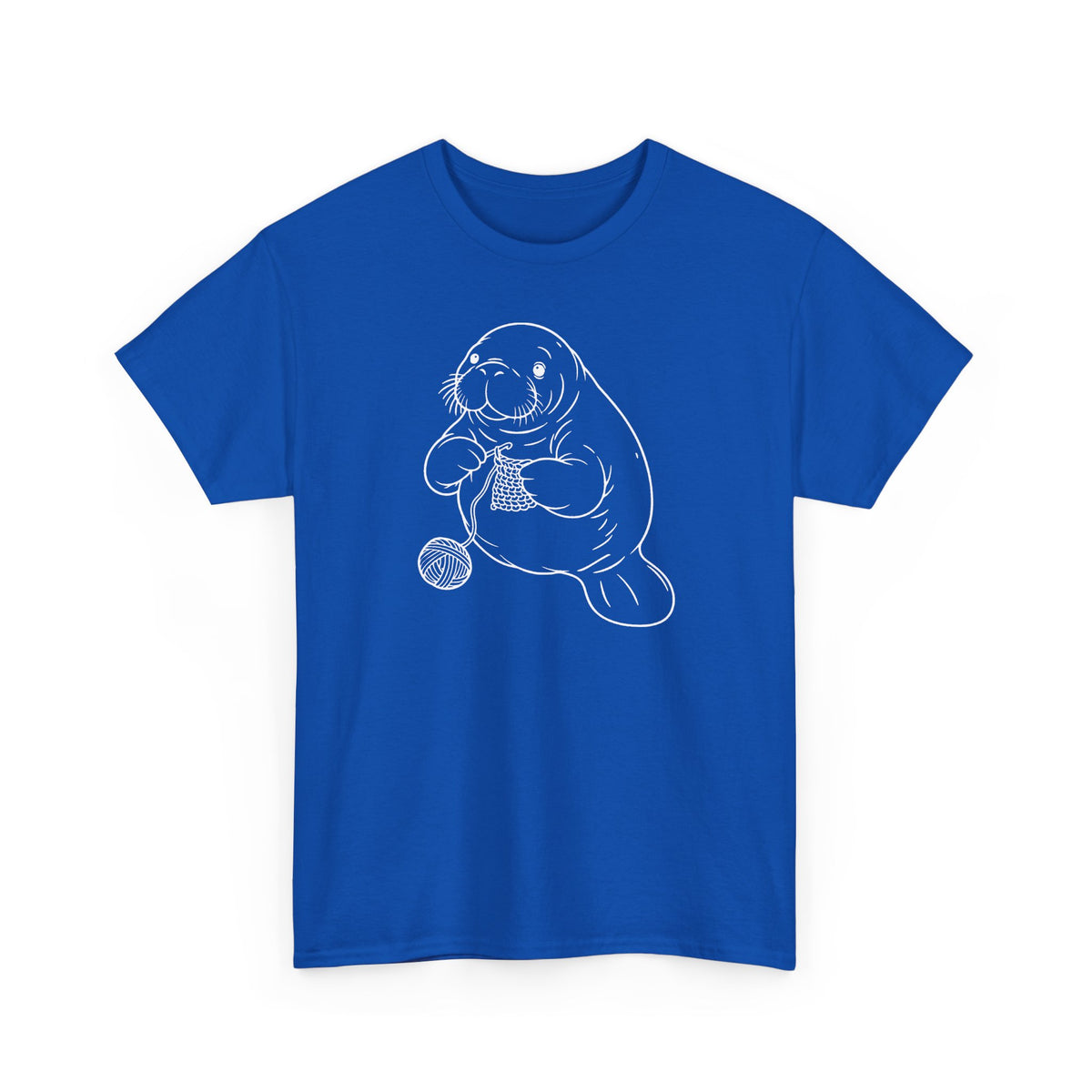 Chubby Mermaid Coastal Crochet Manatee T-Shirt